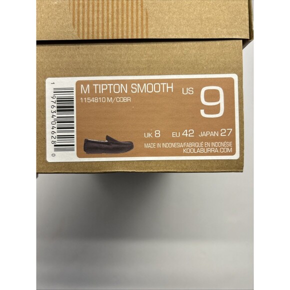 Koolaburra By Ugg Tipton Smooth Leather Dark Brown Faux Fur Men Slipper SZ 9 NEW - Picture 10 of 10
